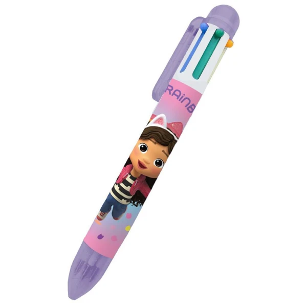 PEN WITH 6 COLORS GABBY\'S DOLLHOUSE - 2 DESIGNS