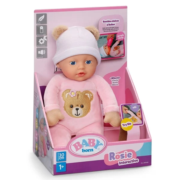 ZAPF CREATION BABY BORN INTERACTIVE DOLL ROSIE 30 cm WITH SOUNDS