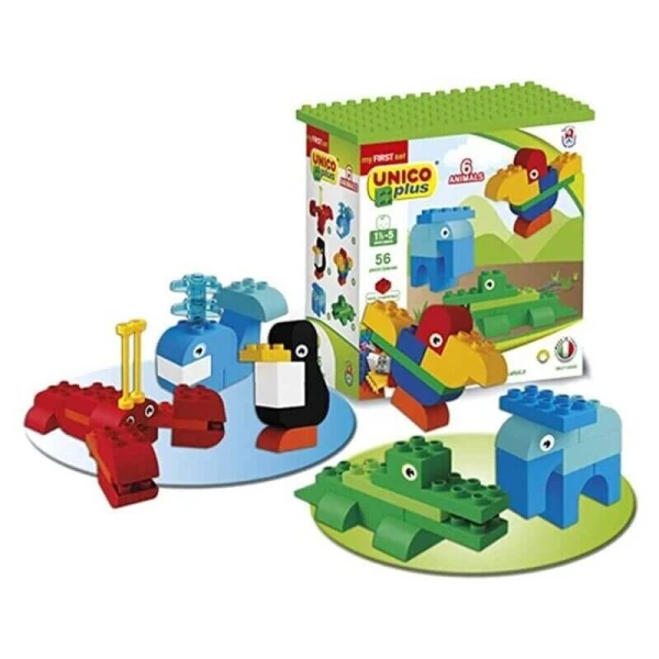 UNICO PLUS BRICKS 6 ANIMALS 56 pcs