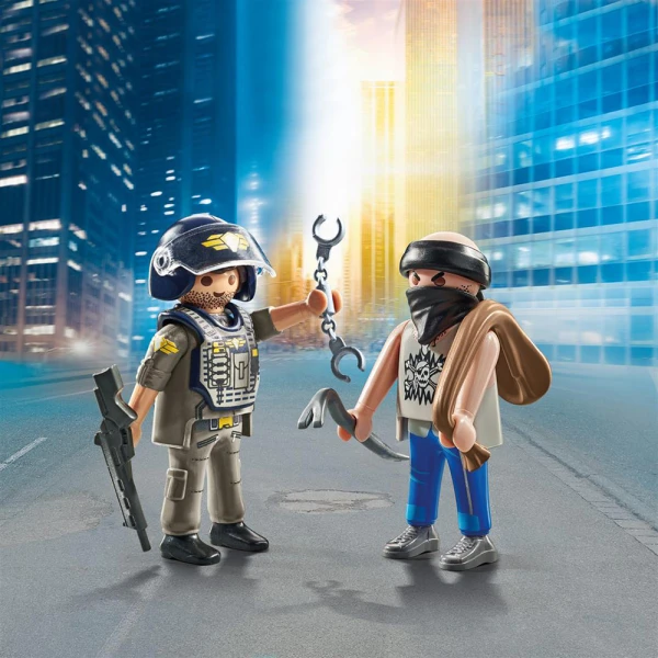 PLAYMOBIL CITY ACTION DUOPACK ΚΛΕΦΤΗΣ ΚΑΙ ΑΣΤΥΝΟΜΟΣ