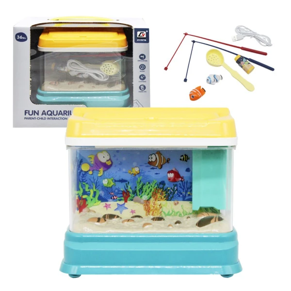 FISHING GAME AQUARIUM WITH MUSIC AND LIGHT