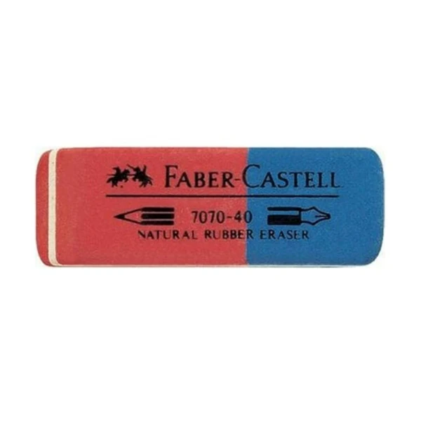 FABER-CASTELL ERASER RED/BLUE RUBBER