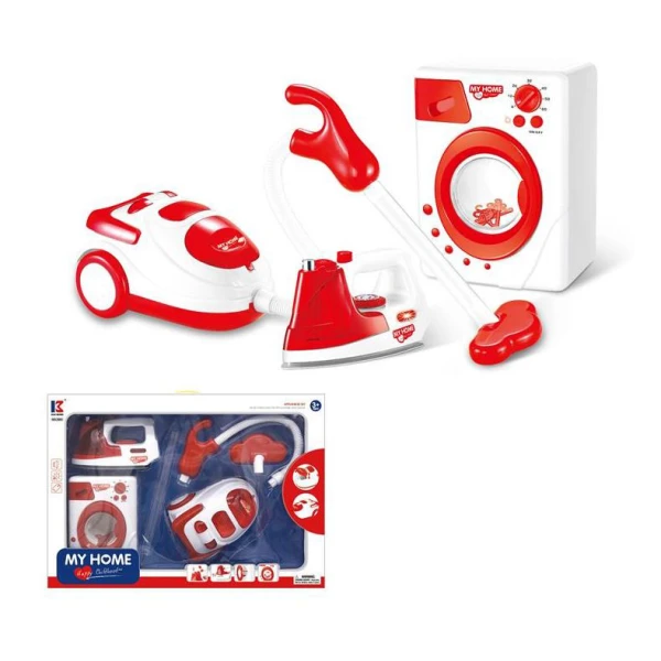 APPLIANCE SET IRON, WASHING MACHINE, VACUUM CLEANER 