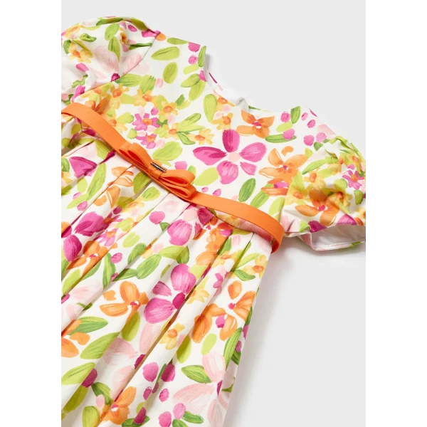 MAYORAL DRESS SATIN PRINTED MULTICOLOURED