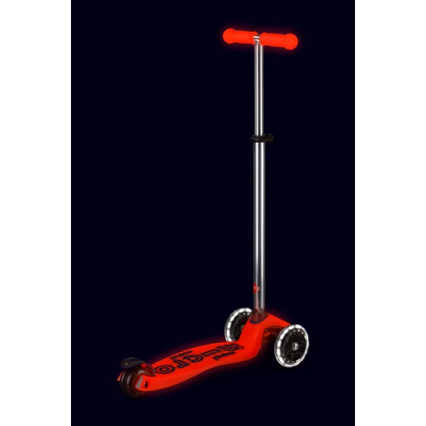 MICRO 3ΤΡΟΧΟ ΠΑΤΙΝΙ MAXI MICRO DELUXE GLOW LED AURA RED