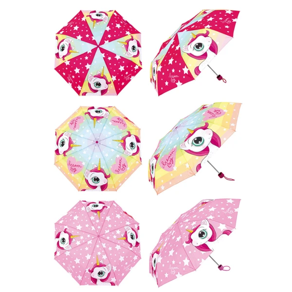 FOLDABLE UMBRELA 96 cm UNICORN - 3 DESIGNS