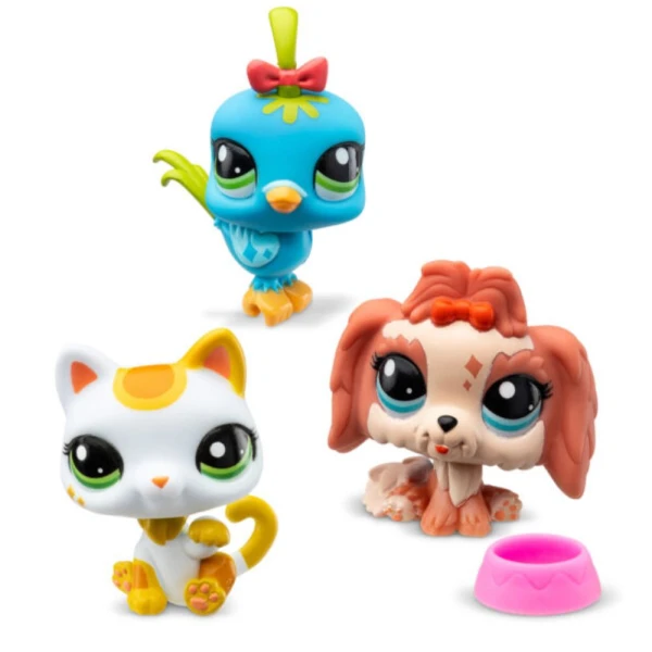 LITTLEST PETSHOP FIGURES 3 pcs. IN TUBE W1 - CITY VIBES