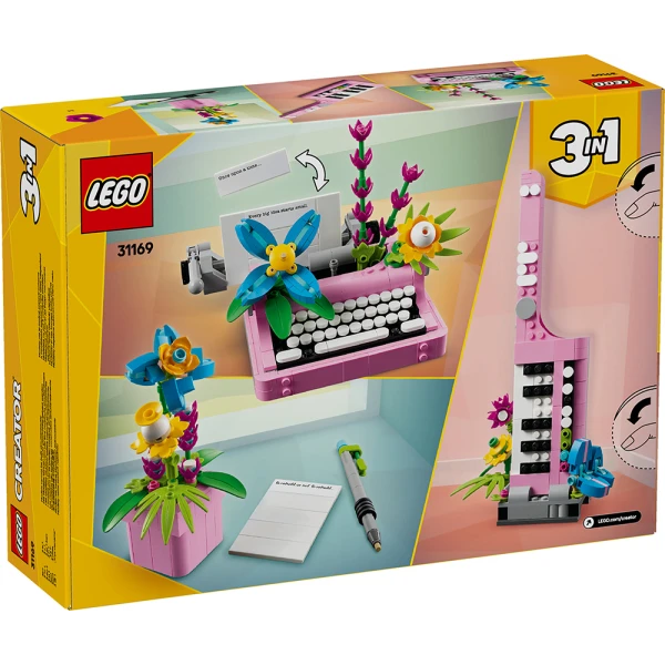 LEGO® CREATOR TYPEWRITER WITH FLOWERS