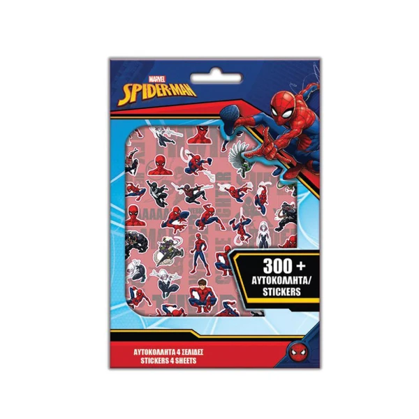 STICKERS 300 pcs. BLOCK 14.5X21.5 cm. SPIDERMAN