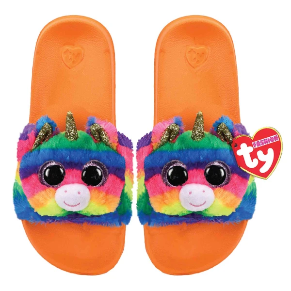 TY FASHION PLUSH SLIDES ORANGE