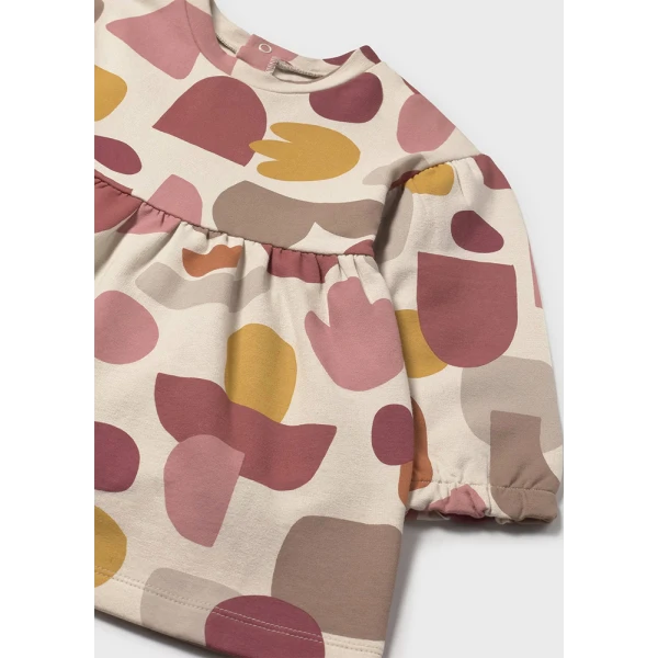 MAYORAL DRESS SWEATSHIRT PRINTED ORANGE SOFT