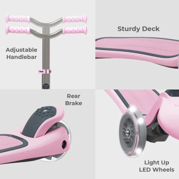 YVOLUTION SCOOTER GLIDER AIR METAL HB 2022 PINK