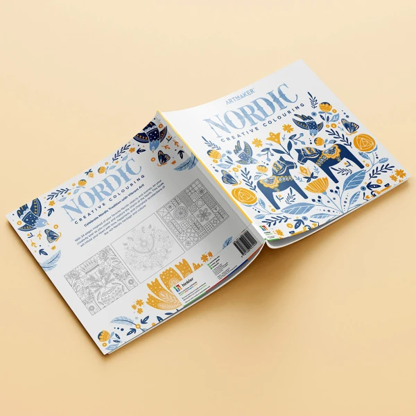 COLOURING BOOK ART MAKER SQUARE - NORDIC
