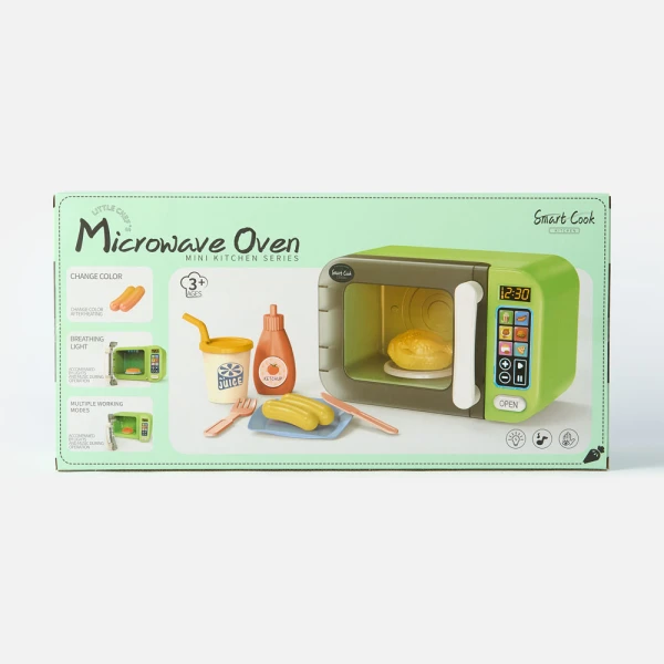 KITCHEN SET ELECTRONIC MICROWAVE OVEN WITH SOUNDS, LIGHTS TOUCH BUTTONS