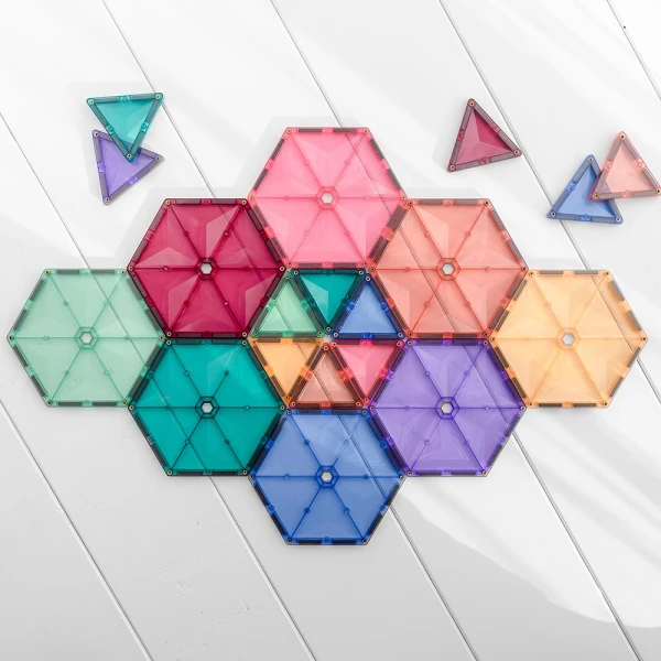 CONNETIX MAGNETIC TILES PASTEL GEOMETRY PACK 40 pcs
