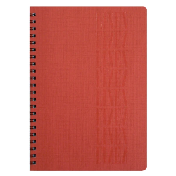 SPIRAL NOTEBOOK A4 4 TOPICS 120 SHEETS LINEN - 5 COLOURS