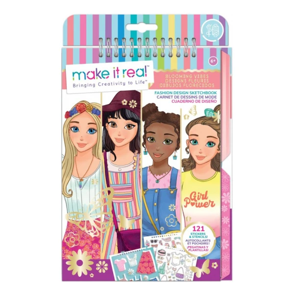 MAKE IT REAL FASHION DESIGN SKETCHBOOK BLOOMING VIBES