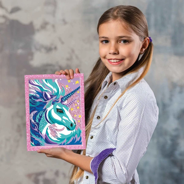 HAPPIHOBBI PAINT & FRAME PAINT BY NUMBERS FAIRYTALE UNICORN