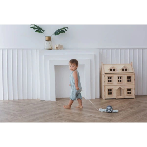 ΞΥΛΙΝΟ ΠΑΙΧΝΙΔΙ PLAN TOYS ΣΑΛΙΓΚΑΡΙ ΠΟΥ ΚΙΝΕΙΤΑΙ