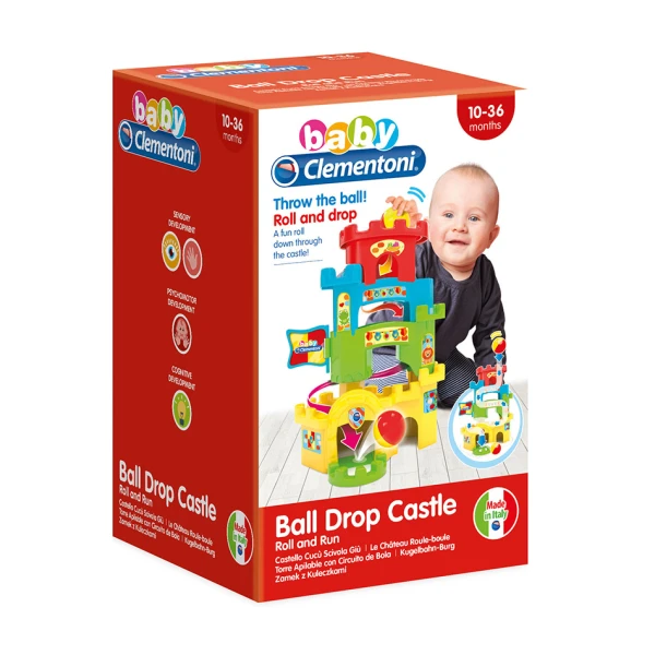 BABY CLEMENTONI PLAY FOR FUTURE BABY TODDLER TOY BALL DROP CASTLE FOR 10-36 MONTHS