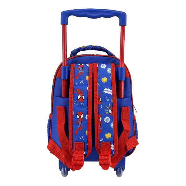 MUST TEAM PRESCHOOL TROLLEY BACKPACK 27X10X31 cm WITH 2 COMPARTMENTS SPIDEY AND HIS AMAZING FRIENDS