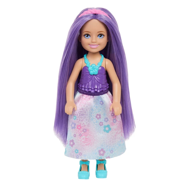 BARBIE CHELSEA DOLL FAIRYTALE WORLD - ROYAL WITH PURPLE HAIR