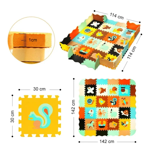 FLOOR PUZZLE 16 pcs. MULTICOLOR