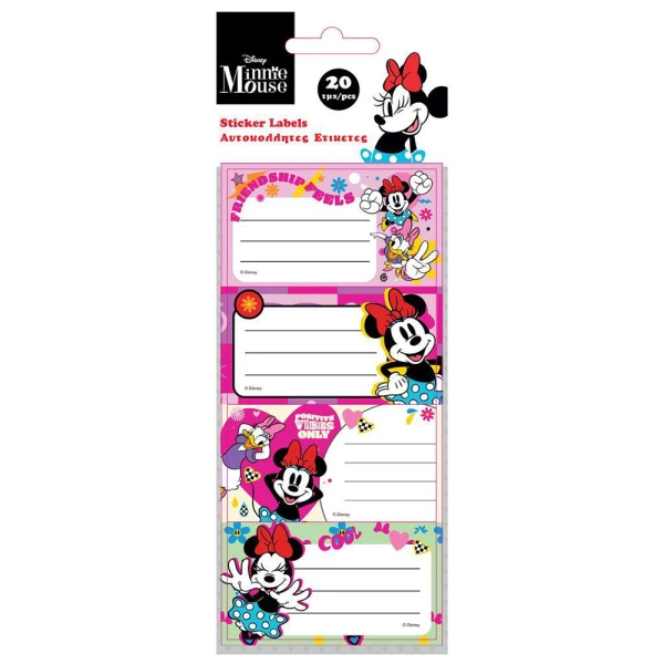 STICKER LABELS 20 pcs 5 SHEETS MINNIE
