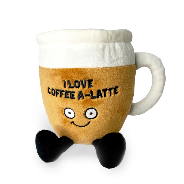 PUNCHKINS PLUSH HAPPY COFFEE CUP 