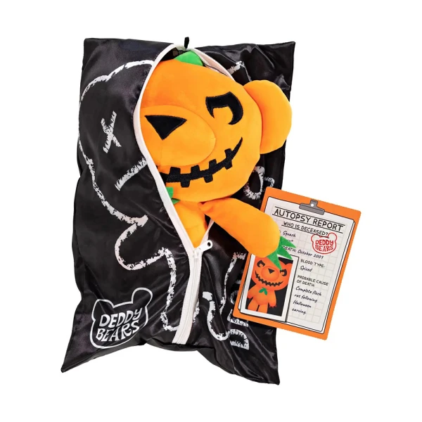 DEDDYBEARS PLUSH 30.5 cm TEDDY BEAR IN A SACK - SQUASH