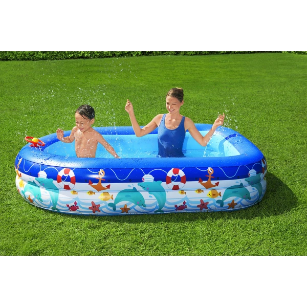 BESTWAY INFLATABLE FAMILY POOL 212X155X132 cm SEA CAPTAIN