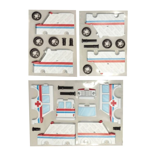 3D STICKER PUZZLE 24 pcs VEHICLES - 3 DESIGNS
