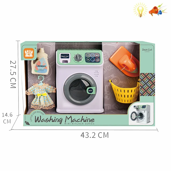 MINT GREEN WASHING MACHINE WITH TOUCH FUNCTIONS SOUND LIGHTS & ACCESSORIES