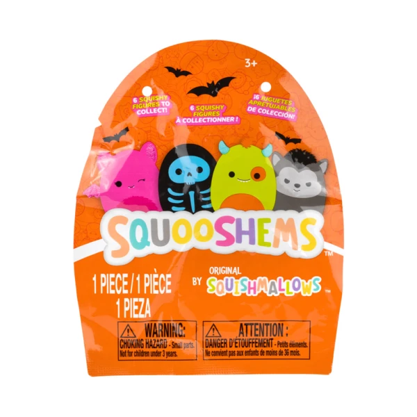 SQUISHMALLOWS - SQUOOSHEMS - BLIND ΣΑΚΟΥΛΑΚΙ ΜΕ ΖΟΥΛΗΧΤΗ ΦΙΓΟΥΡΑ ΕΚΠΛΗΞΗ 6 εκ. - HALLOWEEN SQUAD