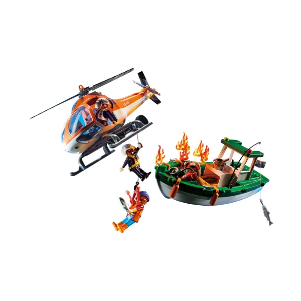 PLAYMOBIL RESCUE ACTION COASTAL FIRE MISSION