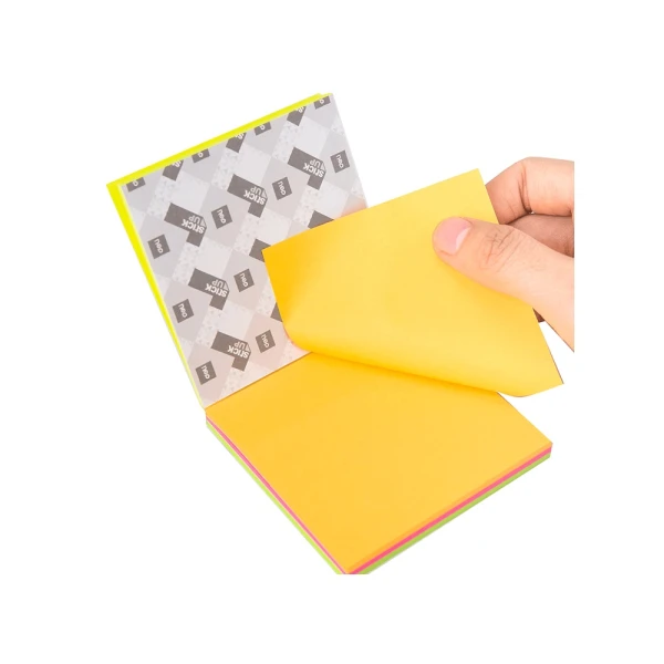 DELI STICKY NOTES 4X25 SHEETS 76X76mm STICK UP
