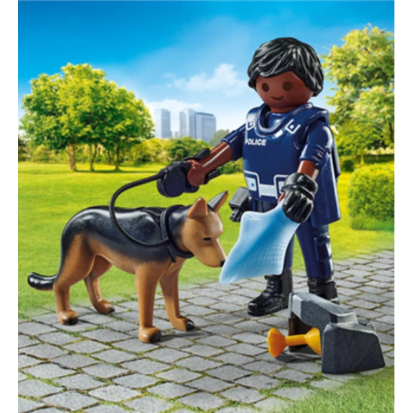 PLAYMOBIL SPECIAL PLUS ΑΣΤΥΝΟΜΙΚΟΣ ΜΕ ΣΚΥΛΟ-ΑΝΙΧΝΕΥΤΗ