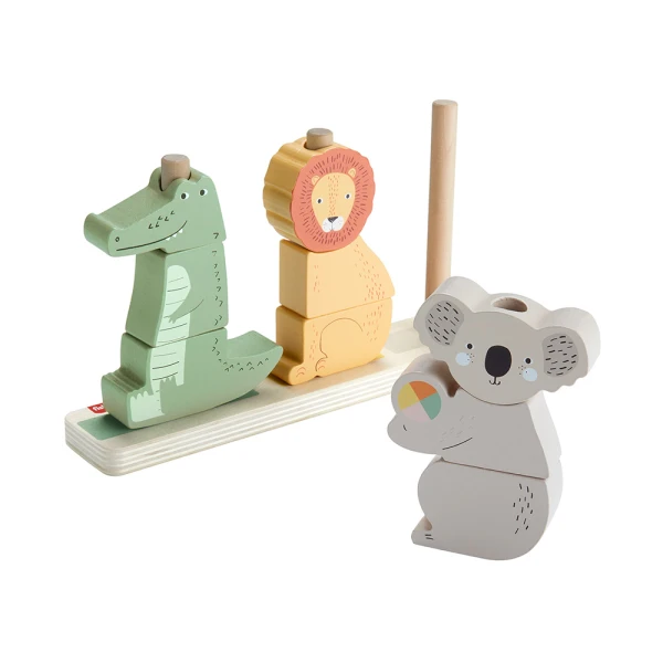 FISHER PRICE ΞΥΛΙΝΟ ΠΑΙΧΝΙΔΙ ΔΡΑΣΤΗΡΙΟΤΗΤΩΝ STACK & SORT ANIMALS