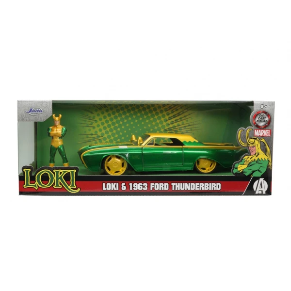 MARVEL LOKI 1963 FORD THUNDERBIRD 1:24