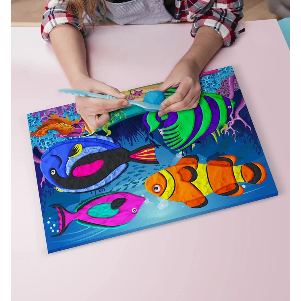 SPLAT PLANET MESS-FREE PAINT KIT WITH CLAY SEA LIFE