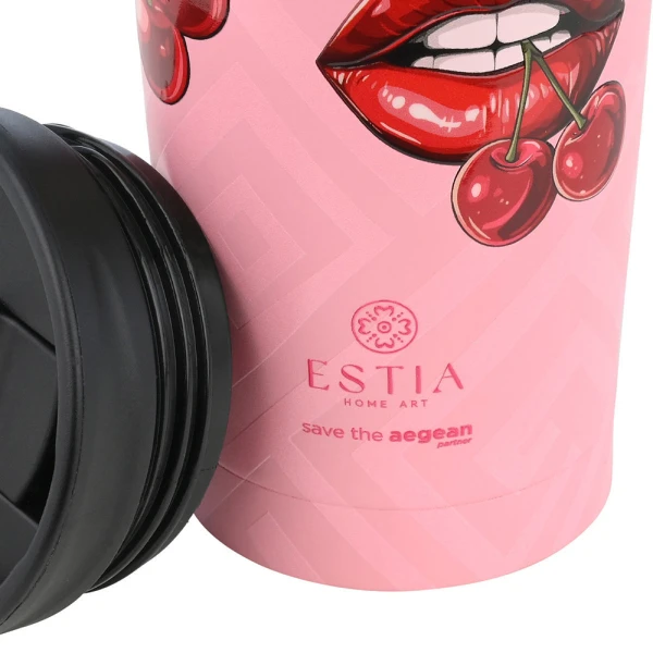 ESTIA HOME ART TRAVEL MUG 350ml - BLUSH POP