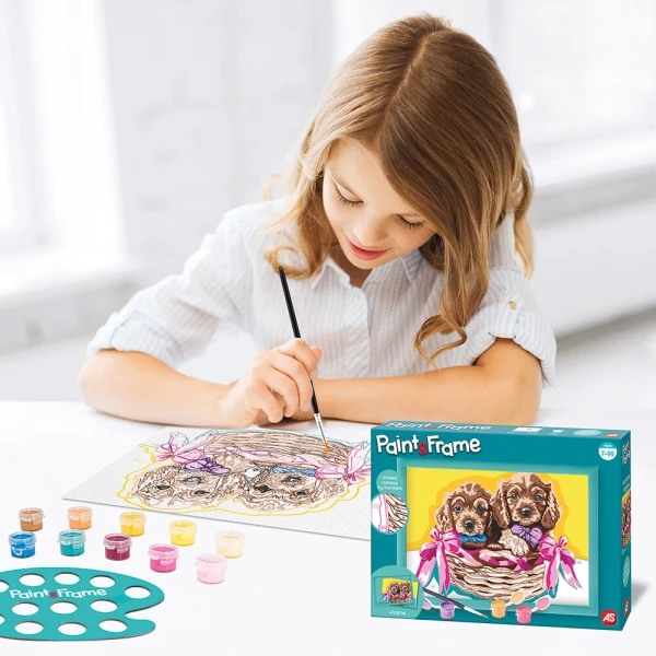 AS PAINT & FRAME ΑDORABLE PUPPIES ΓΙΑ 9+ ΧΡΟΝΩΝ