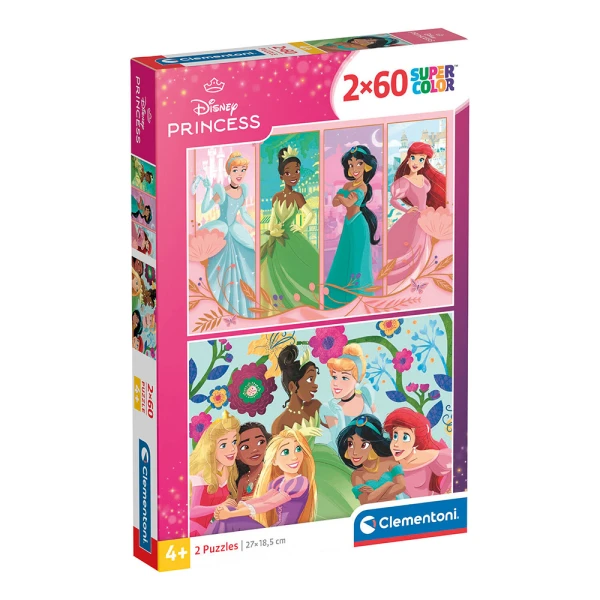 CLEMENTONI ΠΑΙΔΙΚΟ ΠΑΖΛ SUPER COLOR PRINCESS 2X60 ΤΜΧ