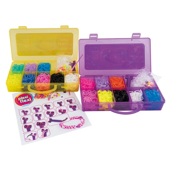 PLEXI-FLEXI CASE WITH 2400 LOOMS & 30 CHARMS - 2 COLOURS