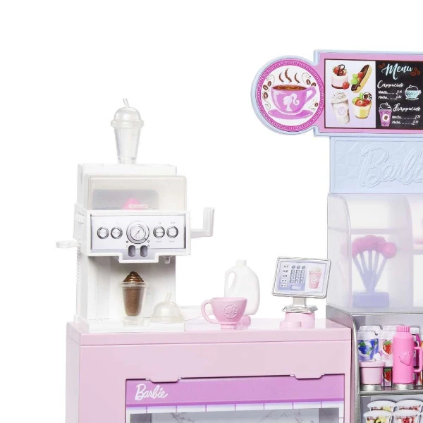 BARBIE PLAYSET NEW COFFEE SHOR WITH DOLL