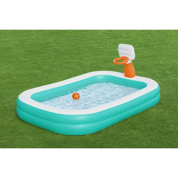 BESTWAY POOL WITH BASKETBALL HOOP 251Χ168Χ102 cm DUNK N\' SPLASH