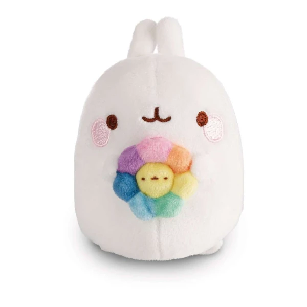 NICI MOLANG PLUSH 12 cm WITH MULTICOLOR FLOWER 