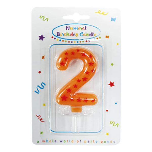 BIRTHDAY CANDLE WITH STARS No 2
