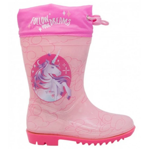 RAINBOOTS UNICORN PVC/TEXTILE PINK