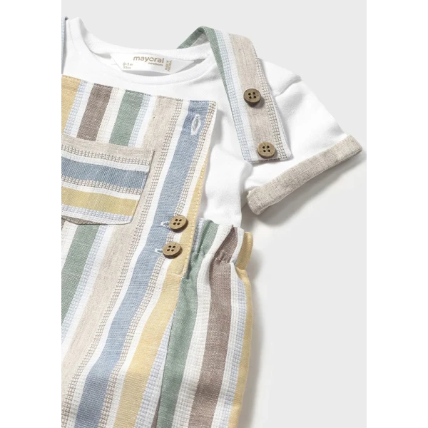 MAYORAL SET DUNGAREES MULTICOLOUR